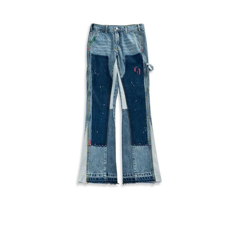 Flared Wide-Leg Pants Men And