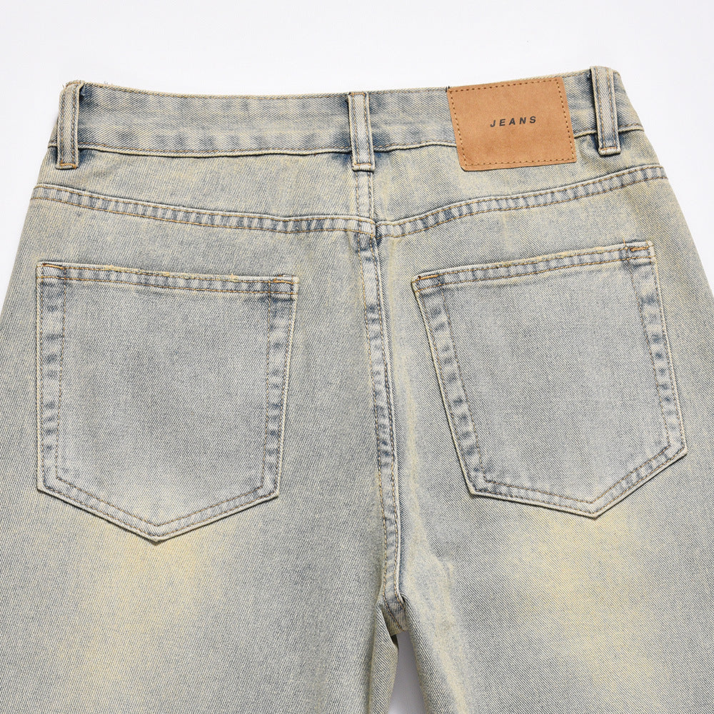 Denim Straight-leg Pants Men