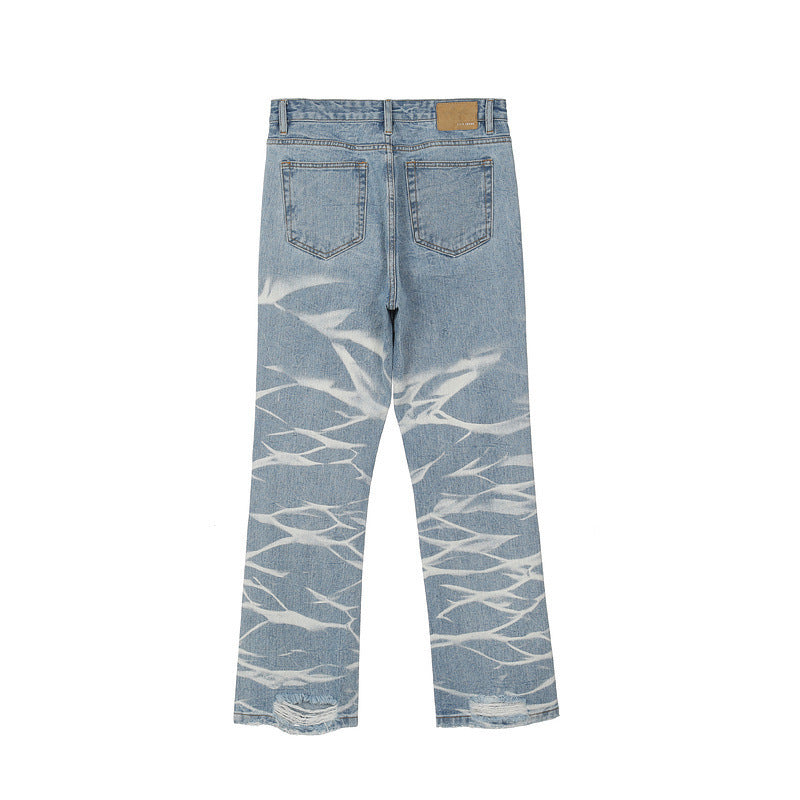High Street Ripped Whisker Jeans