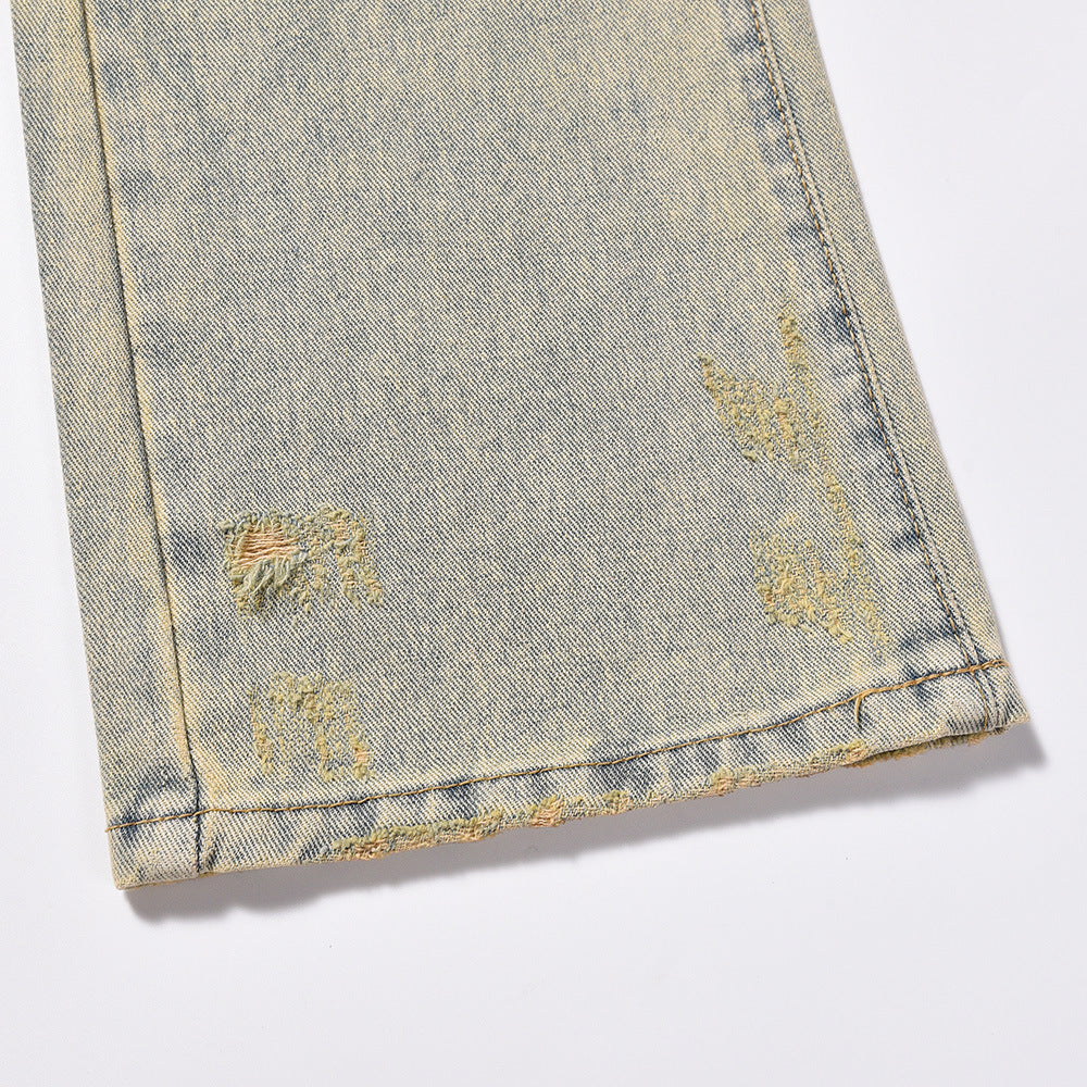 Denim Straight-leg Pants Men