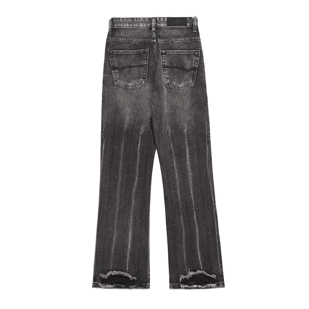 Distressed Wide-leg Jeans For Men