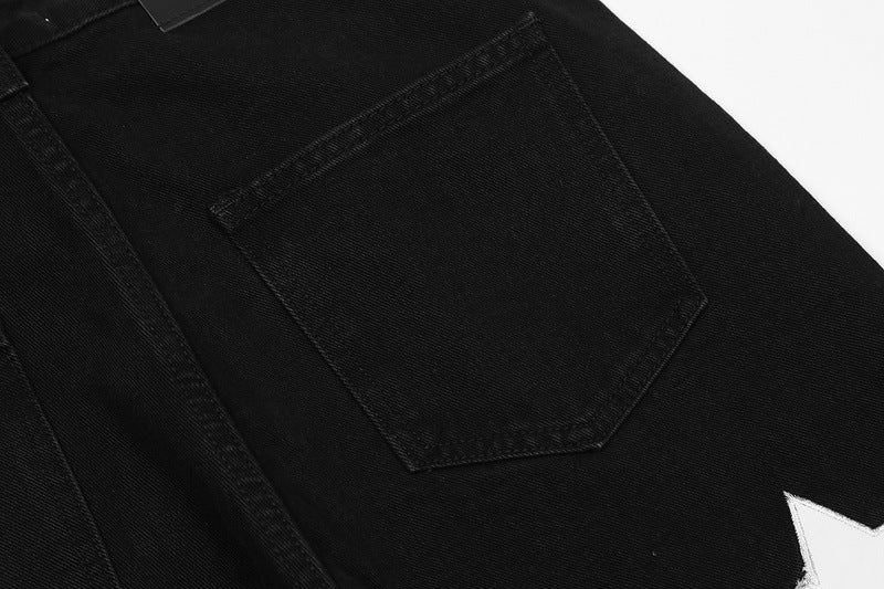 Star Pattern Casual Flared Jeans