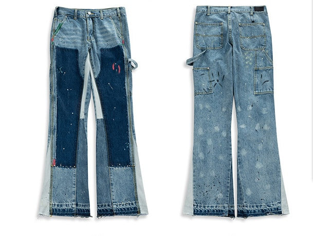 Flared Wide-Leg Pants Men And
