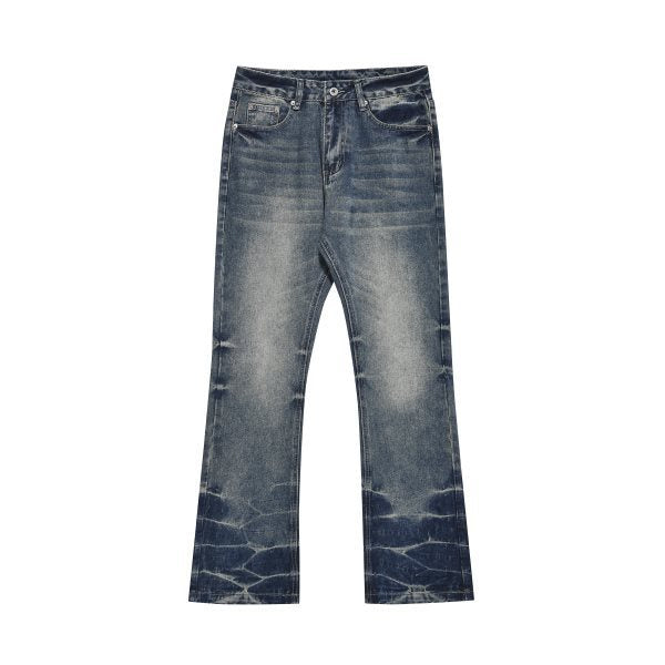 Pants Flared Pleated Jeans