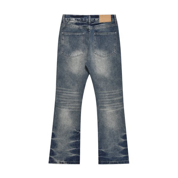 Pants Flared Pleated Jeans