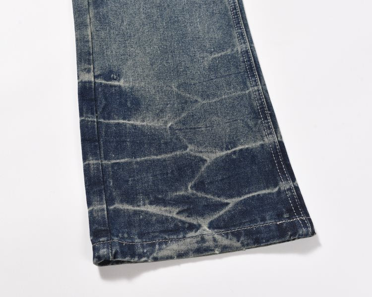 Pants Flared Pleated Jeans