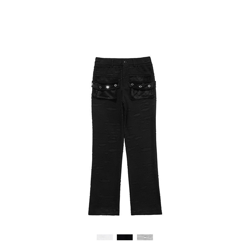 jeans flared style black&blue