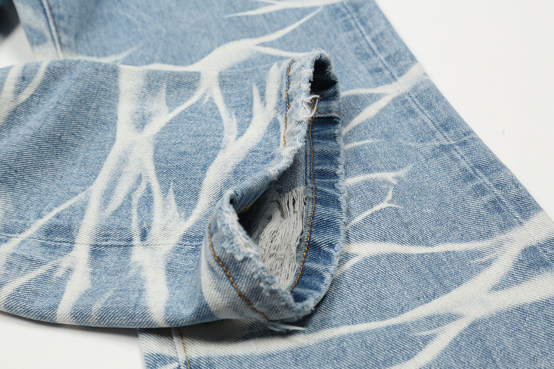 High Street Ripped Whisker Jeans