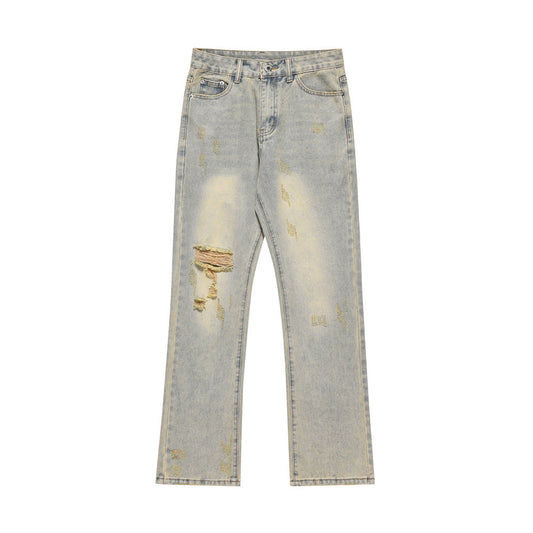Denim Straight-leg Pants Men