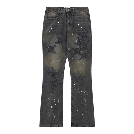 Dark Skull Cross Jeans For Men