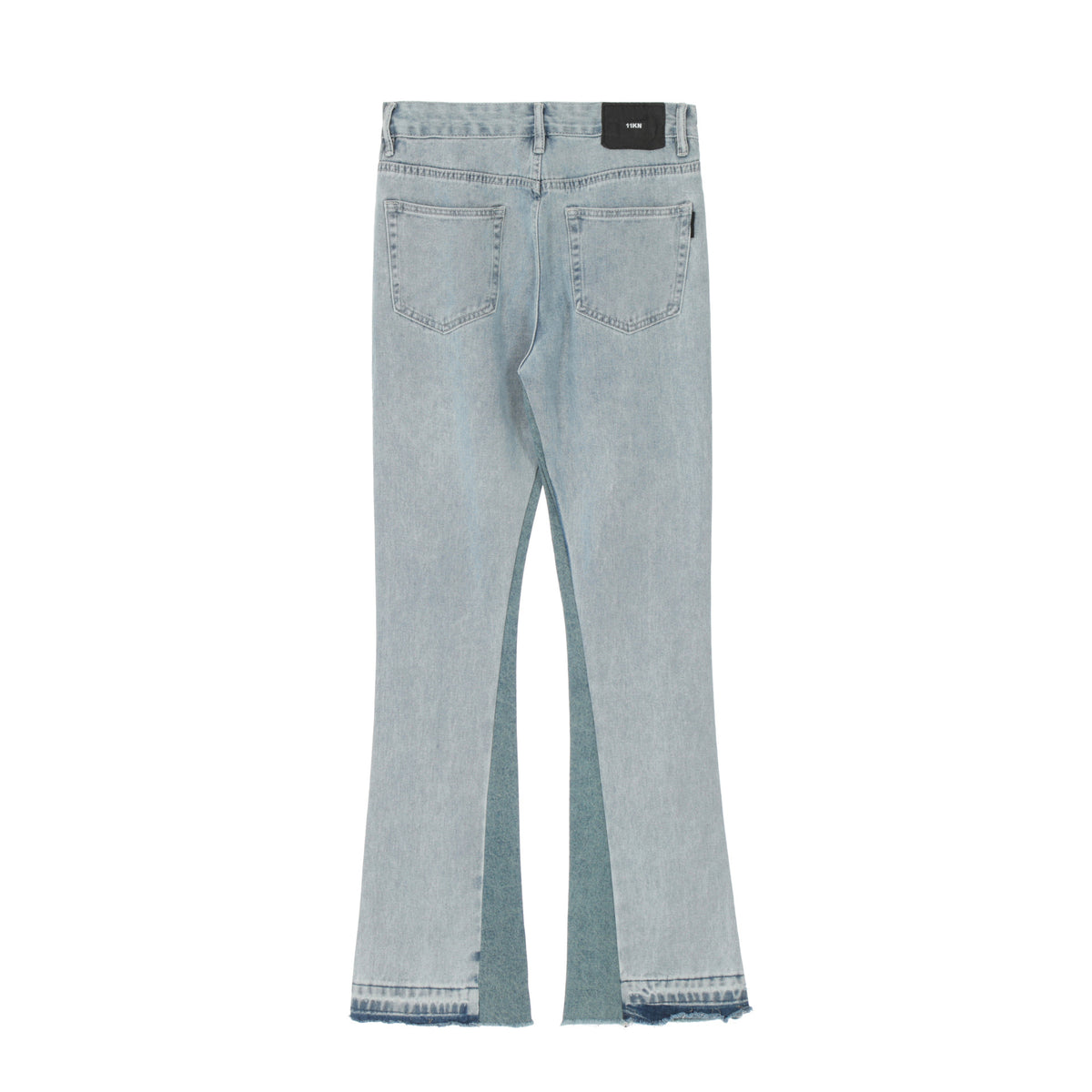 High Street Patchwork Micro Flare Jeans