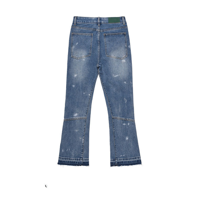 High Street Draping Fried Jeans Men