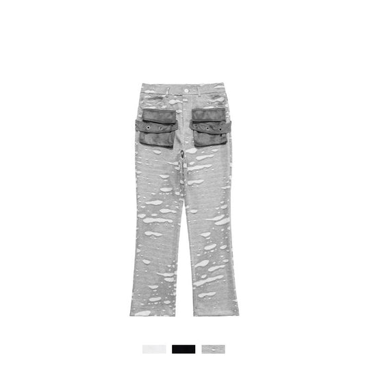 jeans flared style black&blue