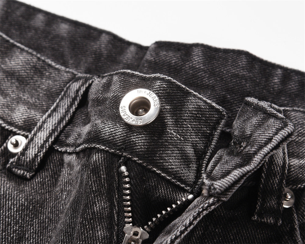 Distressed Wide-leg Jeans For Men