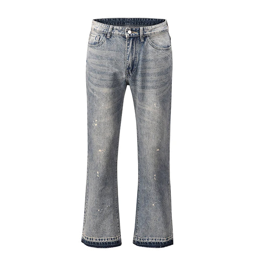 Flared Pants Mens Denim Trousers