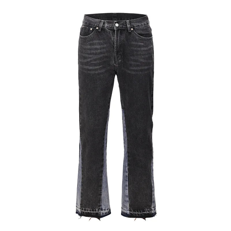 Black and Grey Jeans Flares