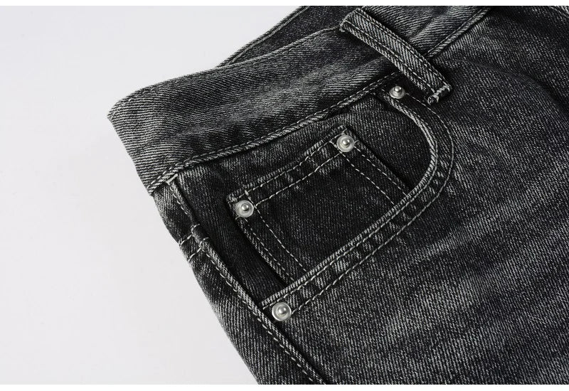 Denim jeans gray black