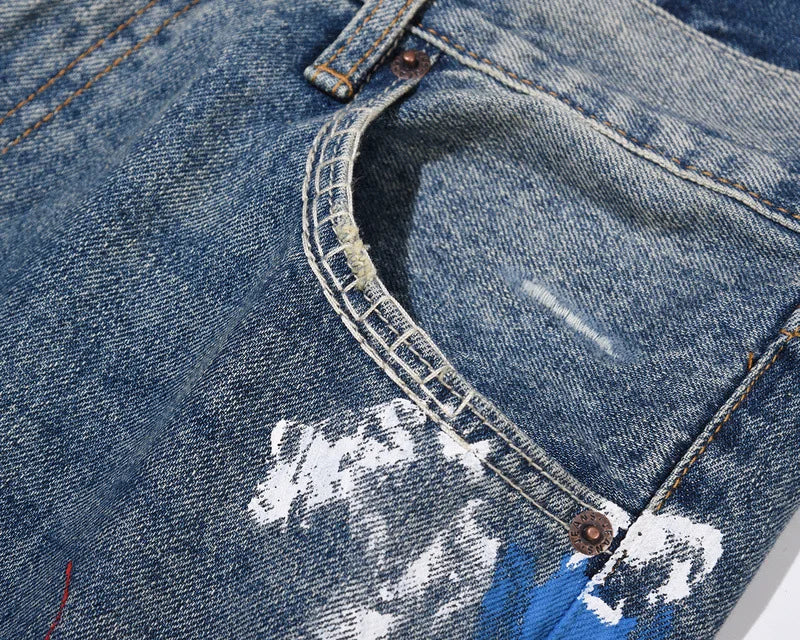 Retro Streetwear Mens Jeans