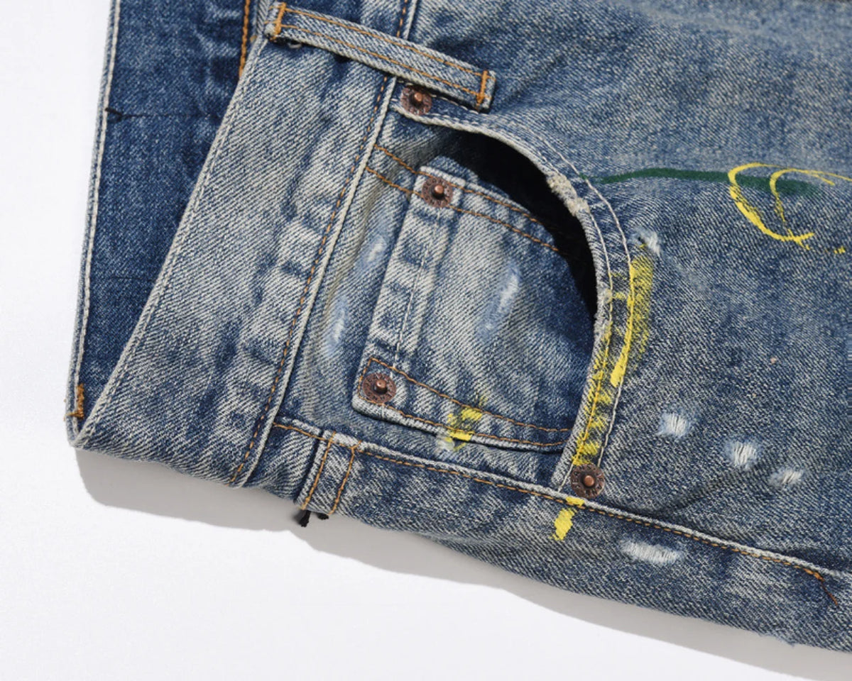 Retro Streetwear Mens Jeans