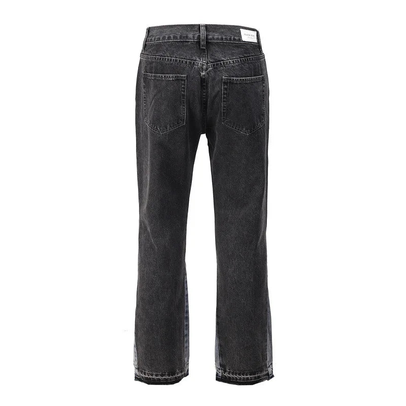 Black and Grey Jeans Flares