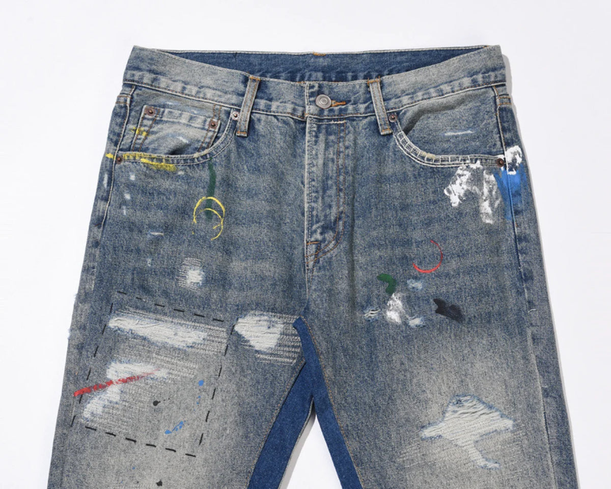 Retro Streetwear Mens Jeans