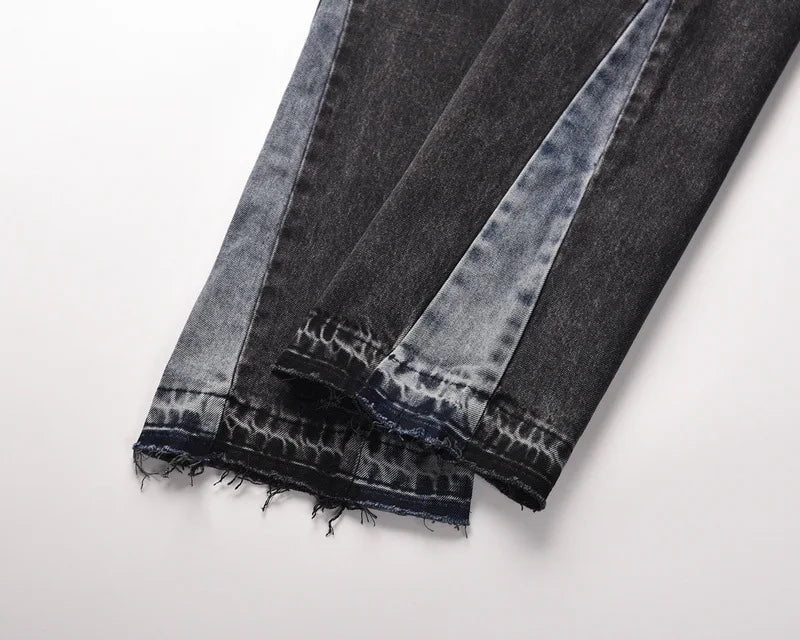 Black and Grey Jeans Flares