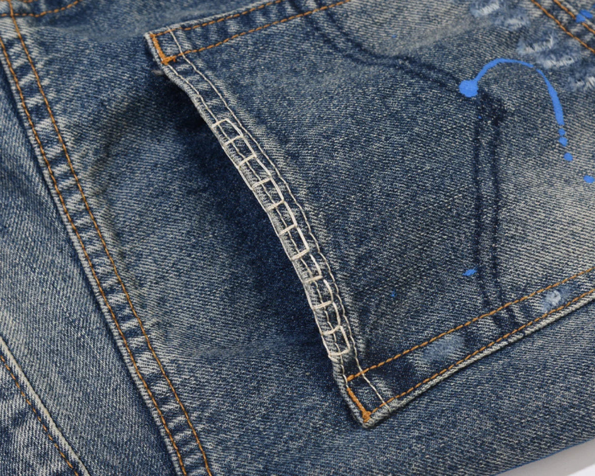 Retro Streetwear Mens Jeans