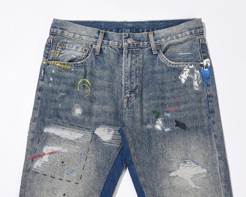 Retro Streetwear Mens Jeans