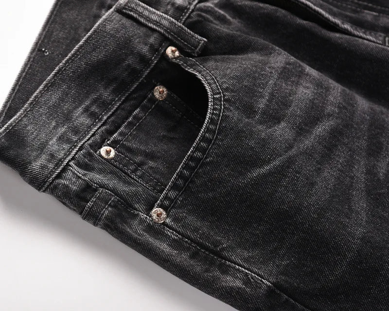 Black and Grey Jeans Flares