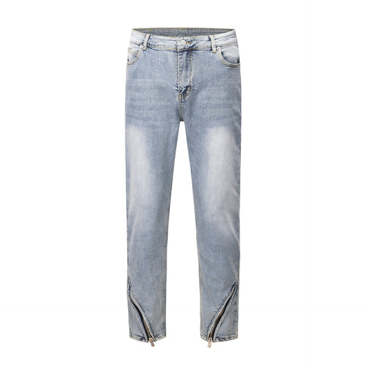 Jeans Hem Scimitar Zipper Design