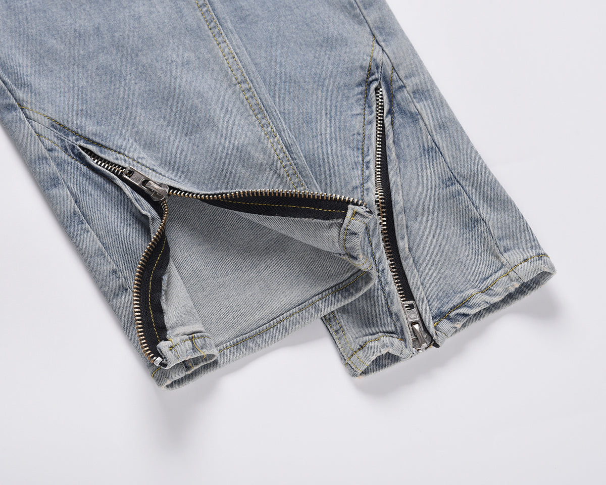 Jeans Hem Scimitar Zipper Design