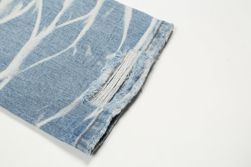 High Street Ripped Whisker Jeans