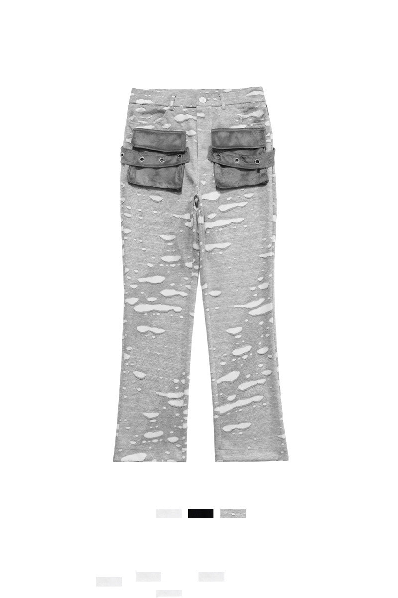 jeans flared style black&blue