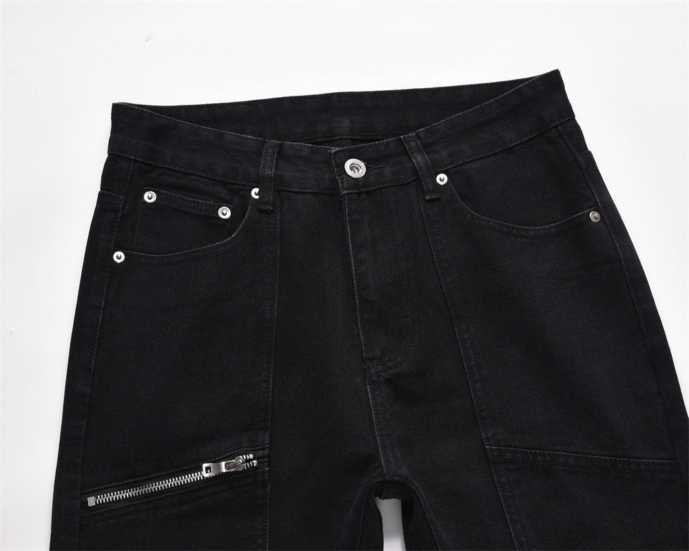 Street  Slightly Flared Denim Trousers